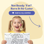 6–7 Activity Placemat, Personalized Printable