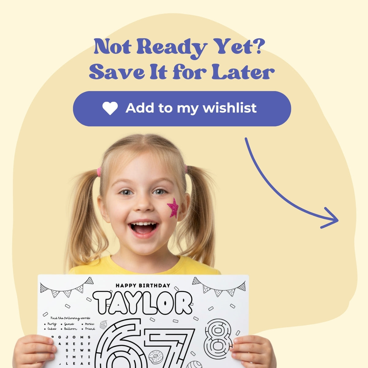 6–7 Activity Placemat, Personalized Printable