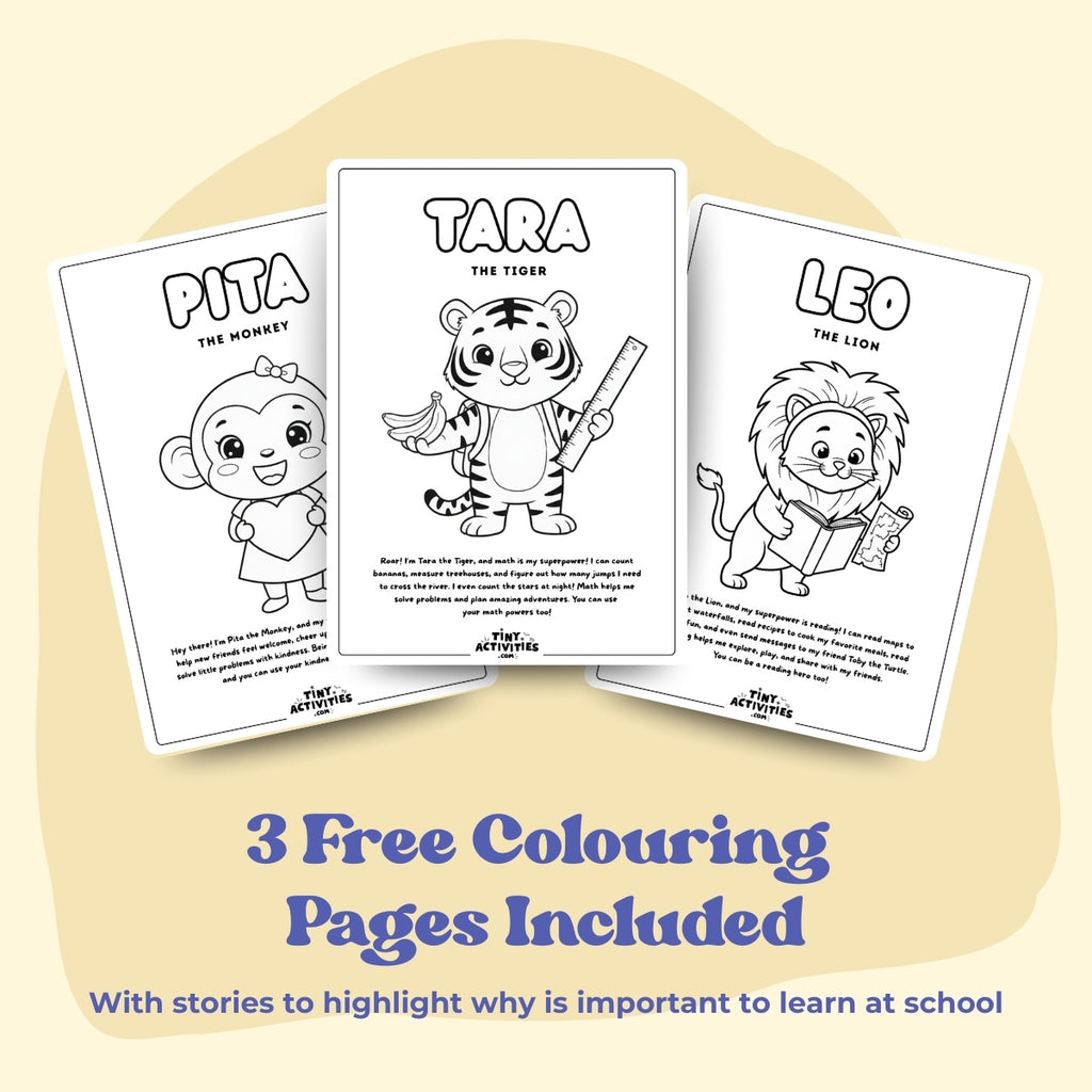 Back-to-School Confidence Kit for kids, a digital product in A4 and US Letter. Includes calming activities, starter conversation cards, and tools to explore feelings. Instant download to help children build confidence, develop soft skills, manage emotions, and feel supported during school transitions, making mornings calmer and school days easier.