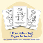 Back-to-School Confidence Kit for kids, a digital product in A4 and US Letter. Includes calming activities, starter conversation cards, and tools to explore feelings. Instant download to help children build confidence, develop soft skills, manage emotions, and feel supported during school transitions, making mornings calmer and school days easier.