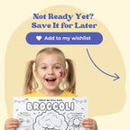 Broccoli Dinner Placemat, Instant Download Kid Activity 3 -4 Years Old