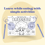 Broccoli Dinner Placemat, Instant Download Kid Activity 3 -4 Years Old