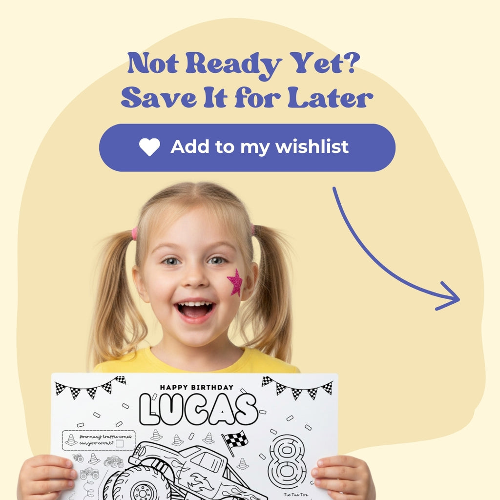 Monster Truck Activity Placemat, Personalized