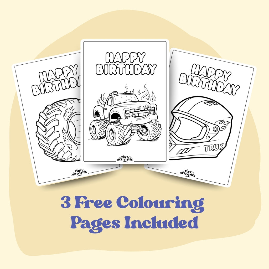 Monster Truck Activity Placemat, Personalized