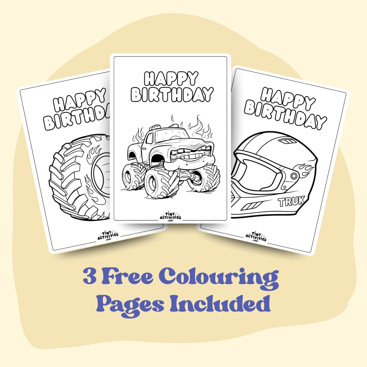 Monster Truck Activity Placemat, Personalized
