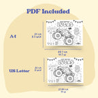 Monster Truck Activity Placemat, Personalized