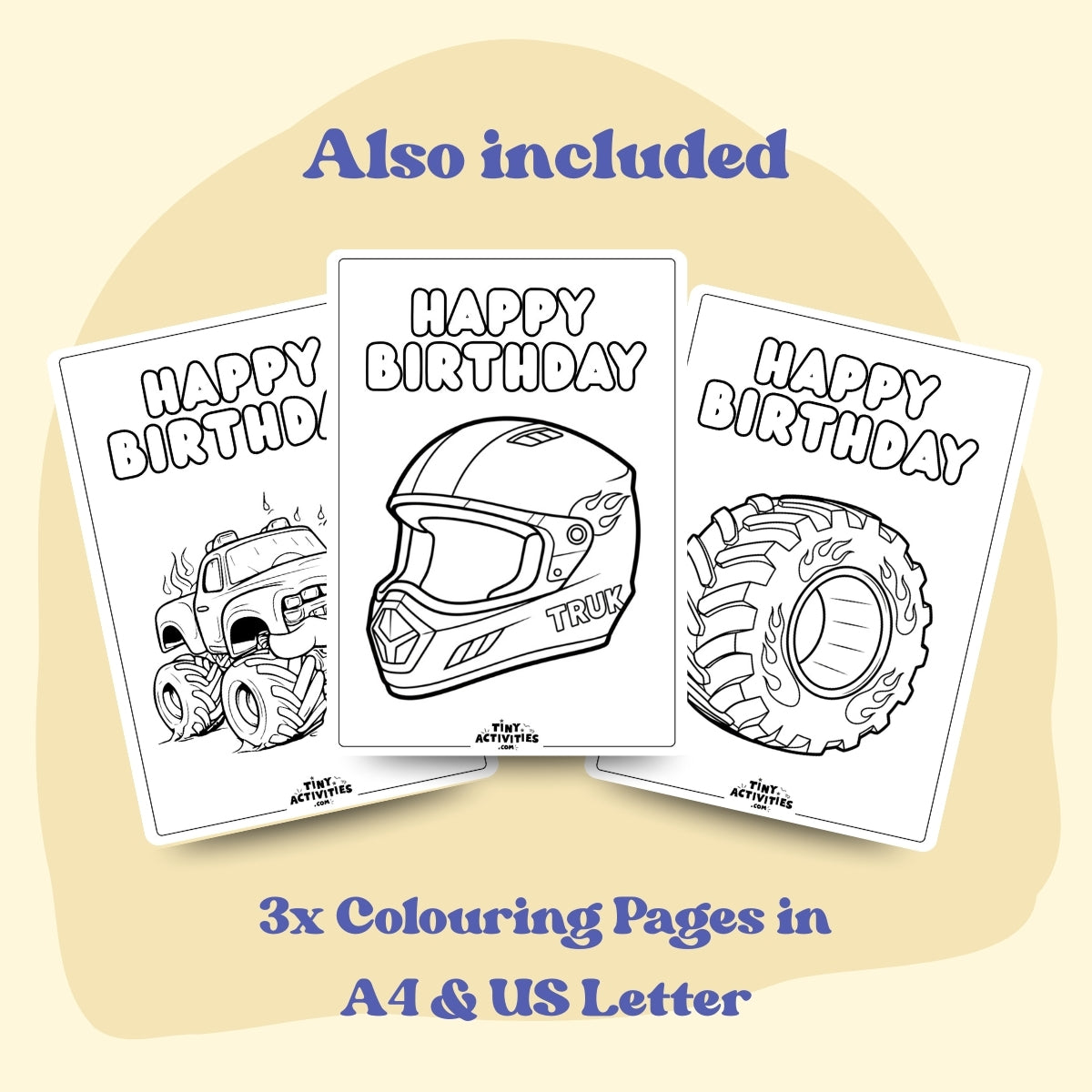 Monster Truck Activity Placemat, Personalized