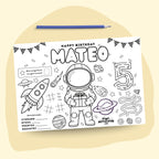 Astronaut Space Placemat, Kids Printable