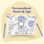 Astronaut Space Placemat, Kids Printable
