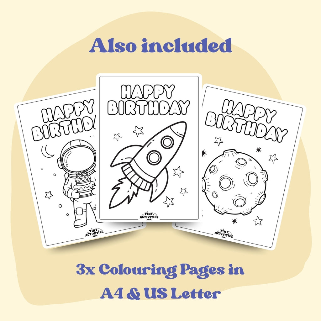 Astronaut Space Placemat, Kids Printable