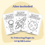 Astronaut Space Placemat, Kids Printable