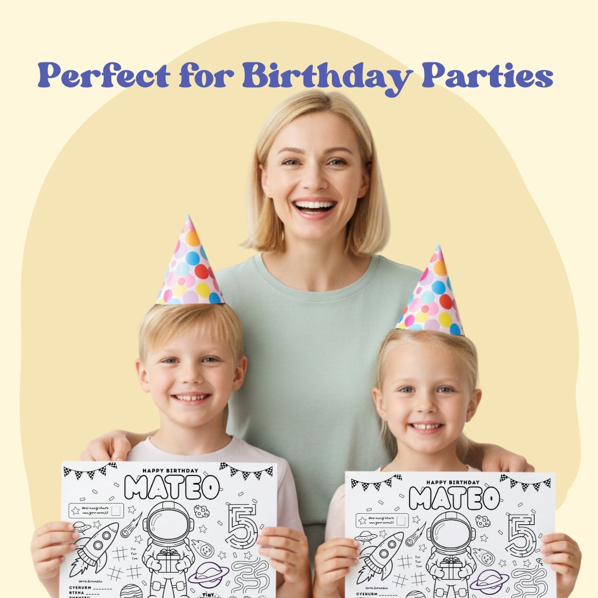 Astronaut Space Placemat, Kids Printable