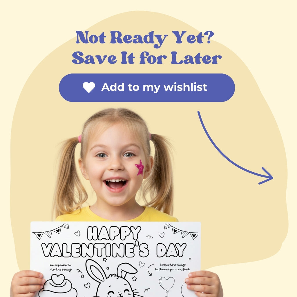 Valentine’s Day Placemat for Kids 3-4