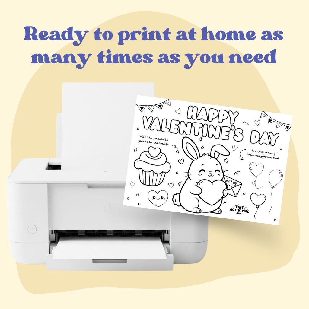 Valentine’s Day Placemat for Kids 3-4