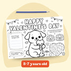Valentine’s Day Placemat for Kids 5 - 7