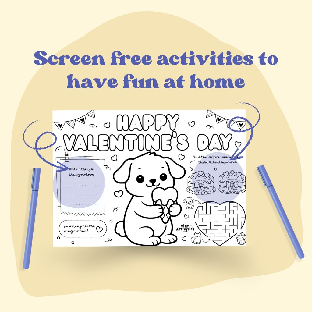 Valentine’s Day Placemat for Kids 5 - 7