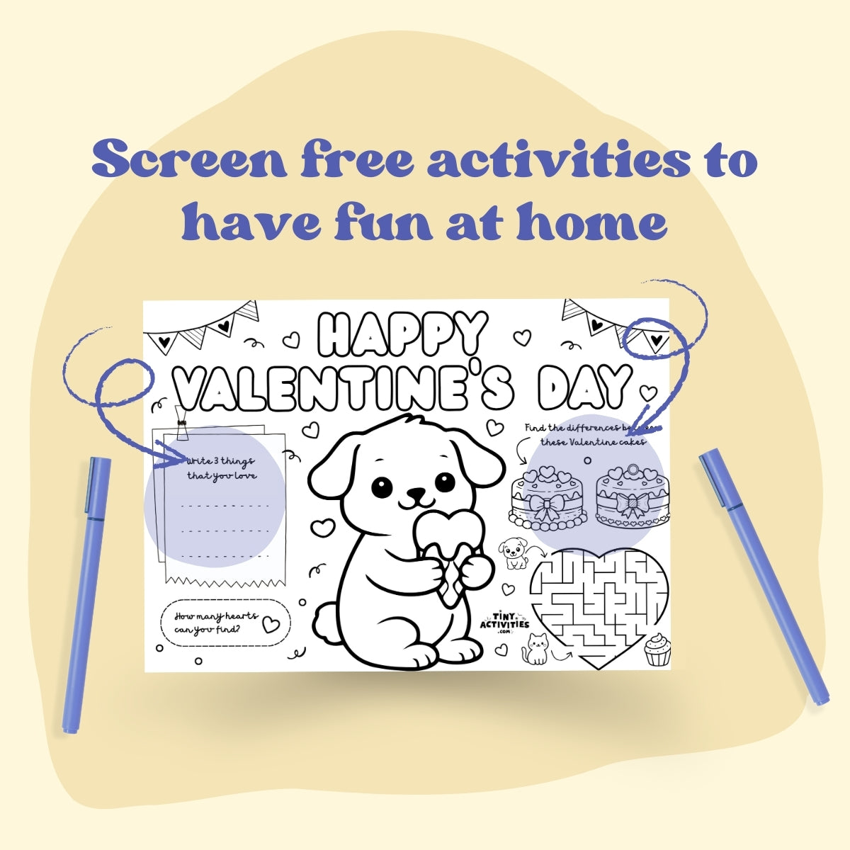 Valentine’s Day Placemat for Kids 5 - 7