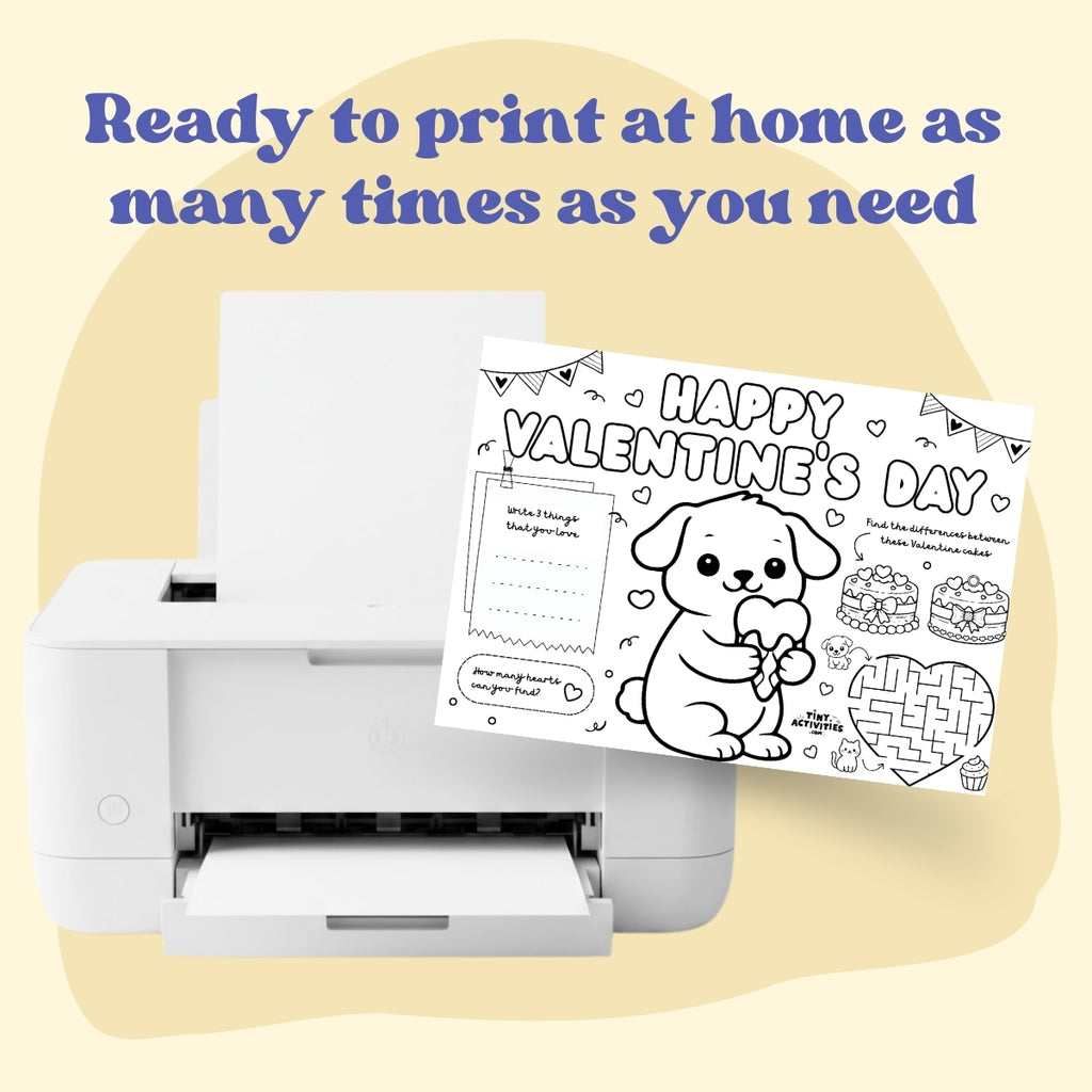 Valentine’s Day Placemat for Kids 5 - 7