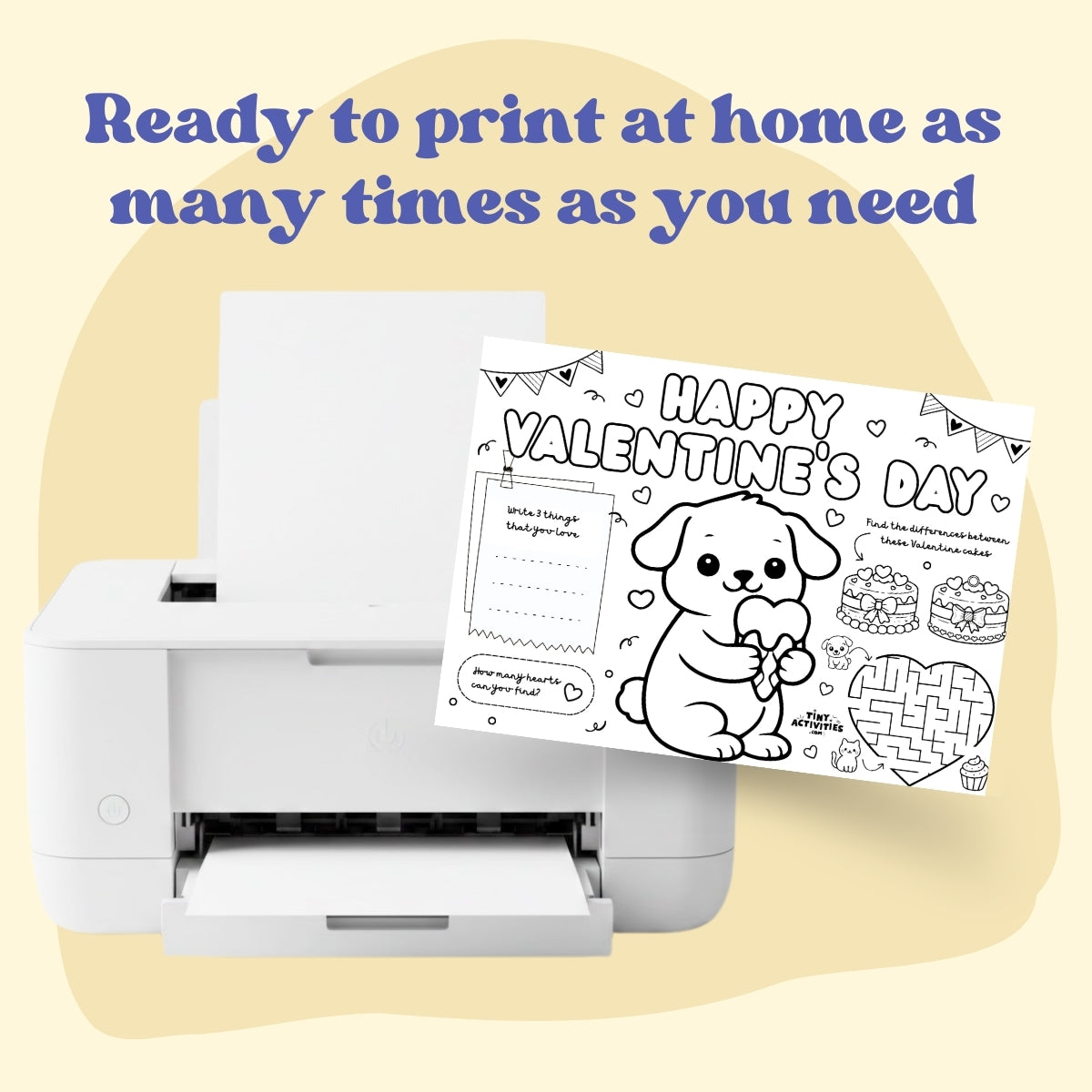 Valentine’s Day Placemat for Kids 5 - 7