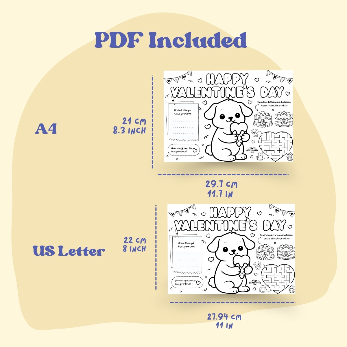 Valentine’s Day Placemat for Kids 5 - 7