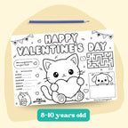 Valentine’s Day Placemat for Kids 8 - 10