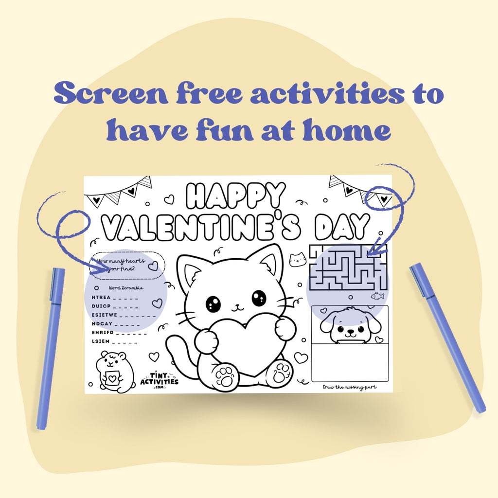 Valentine’s Day Placemat for Kids 8 - 10