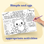 Valentine’s Day Placemat for Kids 8 - 10
